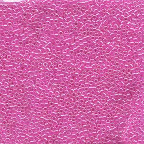 Miyuki 11/0 Delica Bead - DB247 - Crystal Lined Fuchsia Luster - 100gm Bag