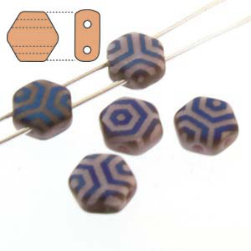 Honeycomb 6mm - HC0623020-22273WB - Matte Violet Bronze Laser Web - 30 Bead Strand
