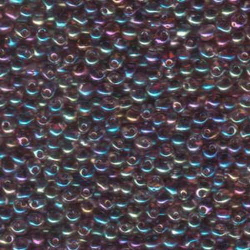 Miyuki 3.4mm Drop Bead - DP-9256 - Transparent Smoky Amethyst AB - 250gm Bag