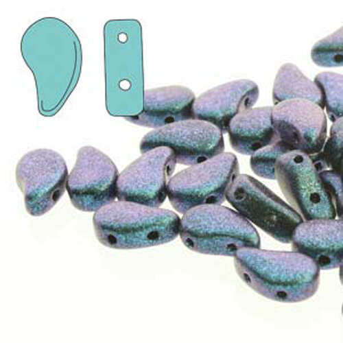 Paisley Duo 8mm x 5mm - Polychrome Dark Capri Blue - PD8523980-94109 - 100gm Bag