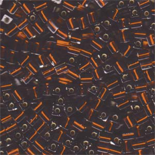 Miyuki 4mm (SB4) Square Bead - SB4-005 - Silver Lined Dark Topaz AB - 250gm Bag