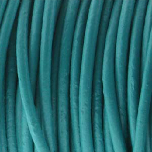 2mm Indian Leather Turquoise - 25 Yards - 22.5 Metres Roll
