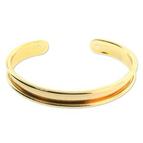 5mm Cuff Bracelet - Gold Plated - LF071GP