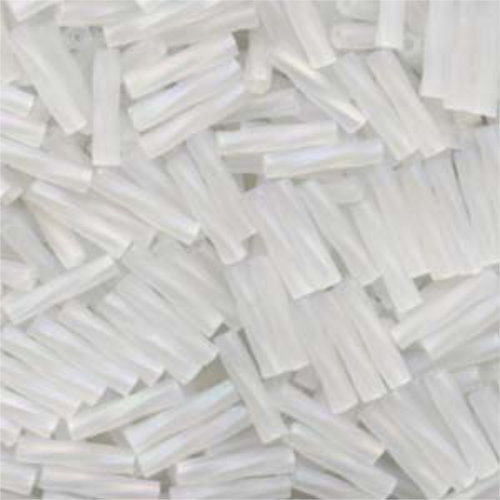 Miyuki 12mm Twisted Bugle Bead - TW2712-250F - Matte Crystal AB - 250gm Bag