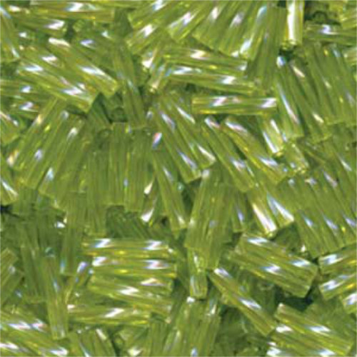 Miyuki 12mm Twisted Bugle Bead - TW2712-258 - Transparent Chartreuse AB - 250gm Bag