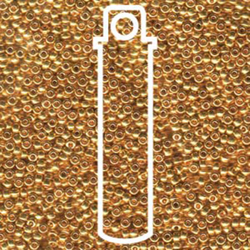 Miyuki 11/0 Rocaille Bead - 11-9191 - 24K Gold Plated - 8.5gm Tube
