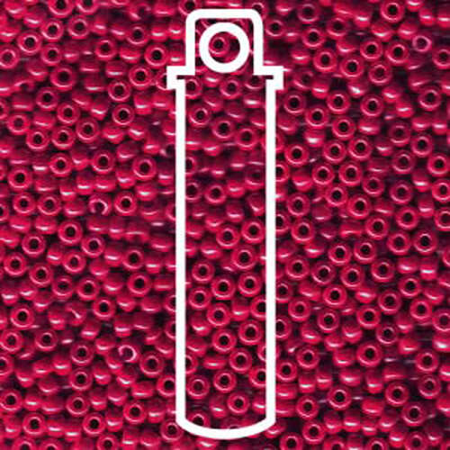 Miyuki 11/0 Rocaille Bead - 11-9426 - Opaque Red Luster - 8.5gm Tube