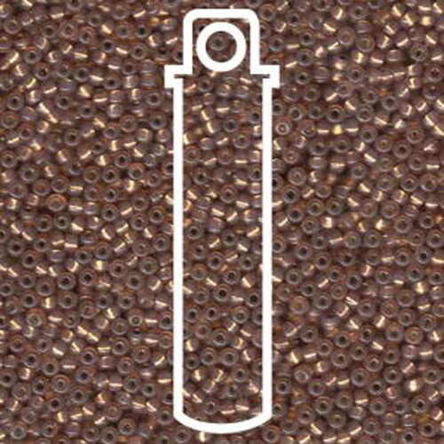 Miyuki 11/0 Rocaille Bead - 11-9641 - Dyed Silver Lined Rose Bronze AB - 8.5gm Tube