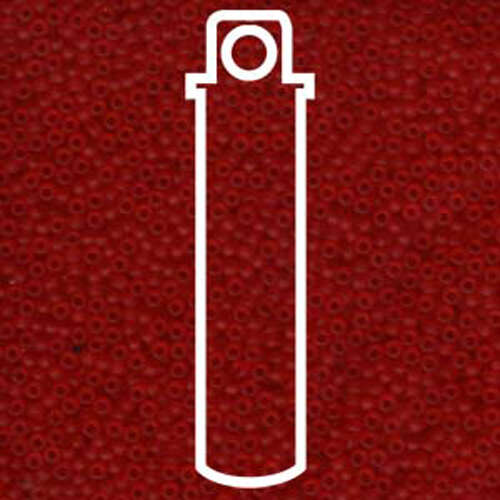 Miyuki 11/0 Rocaille Bead - 11-9141F - Matte Transparent Ruby - 8.5gm Tube