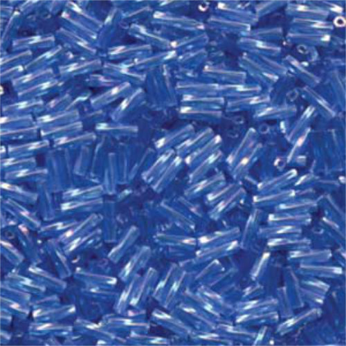 Miyuki 6mm x 2mm Twisted Bugle Bead - TW206-261 - Transparent Sapphire AB - 250gm Bag