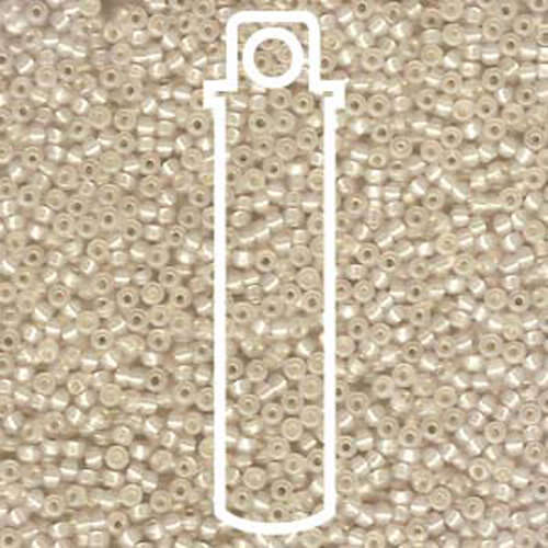Miyuki 11/0 Rocaille Bead - 11-9577 - Dyed Silver Lined Buttercream AB - 8.5gm Tube