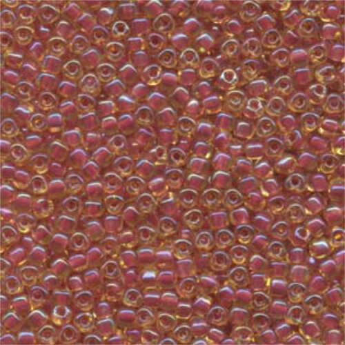 Miyuki 8/0 Triangle Bead - TR8-1164 - Topaz Lined Cranberry AB - 250gm Bag
