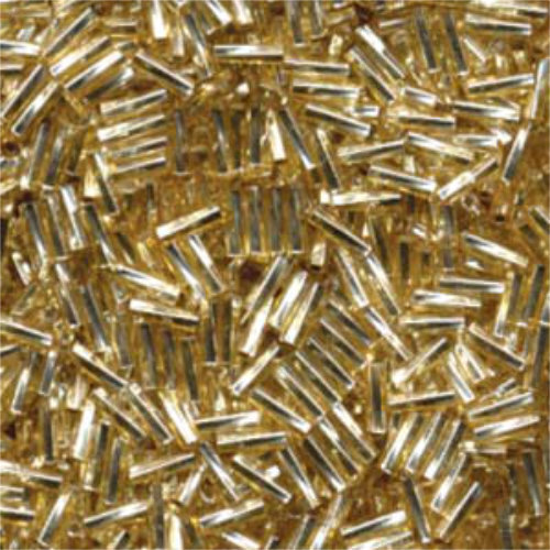 Miyuki 6mm x 2mm Twisted Bugle Bead - TW206-3 - Silver Lined Gold - 250gm Bag