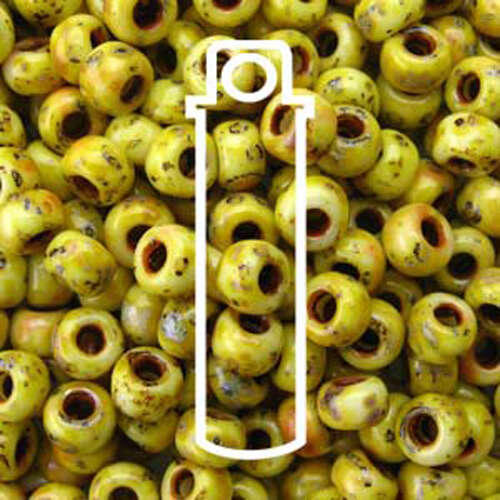 Miyuki 11/0 Rocaille Bead - 11-94512 - Matte Canary Yellow Picasso - 8.5gm Tube