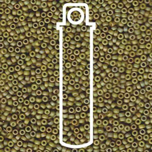Miyuki 11/0 Rocaille Bead - 11-92033 - Matte Light Olive Luster - 8.5gm Tube
