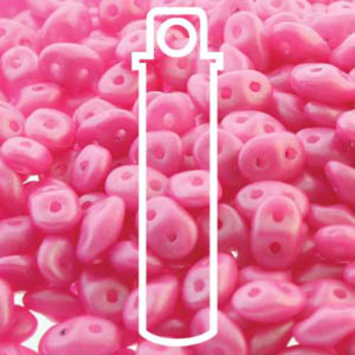 Super Duo 2.5mm x 5mm - DU0502010-24512 - Tropical Flamingo Pink - 22.5gm Tube