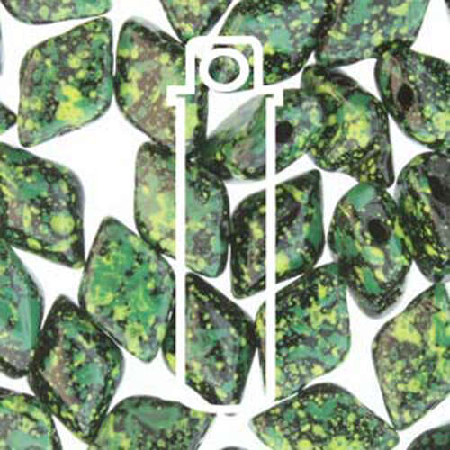 Gem Duo 8mm x 5mm - GD8523980-24405 - Jet Green Confetti - 8gm Tube