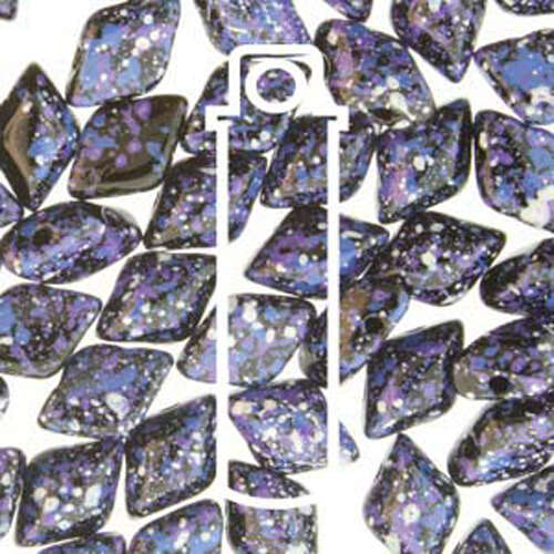 Gem Duo 8mm x 5mm - GD8523980-24406 - Jet Indigo Confetti - 8gm Tube