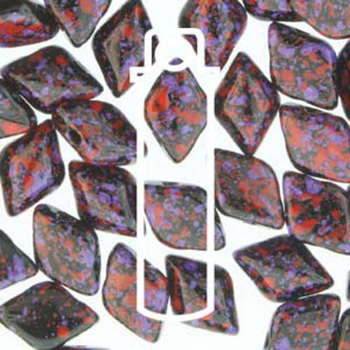 Gem Duo 8mm x 5mm - GD8523980-24407 - Jet Berry Confetti - 8gm Tube