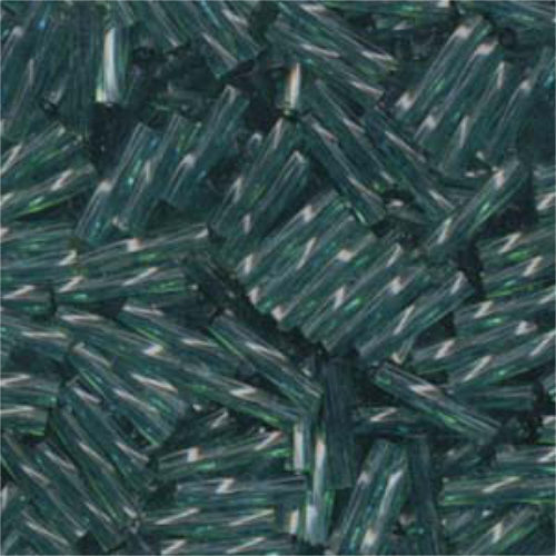 Miyuki 12mm Twisted Bugle Bead - TW2712-1707 - Transparent Dyed Seafoam - 250gm Bag