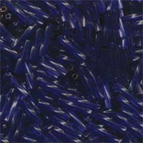 Miyuki 12mm Twisted Bugle Bead - TW2712-1711 - Transparent DyedCobalt - 250gm Bag