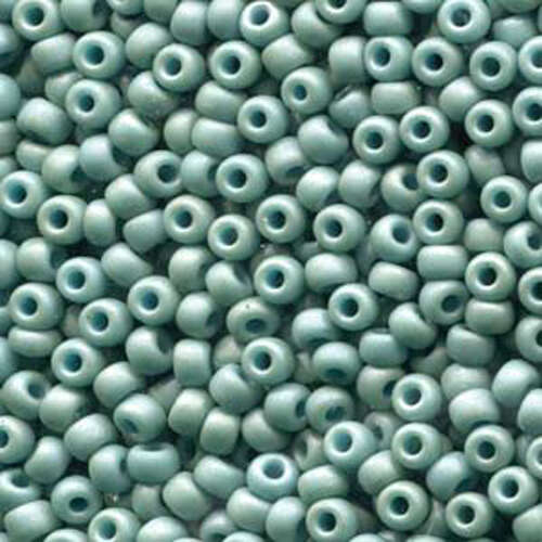 Miyuki 6/0 Rocaille Bead - 6-92028 - Fancy Frosted Pale Seafoam Green - 100gm Bag