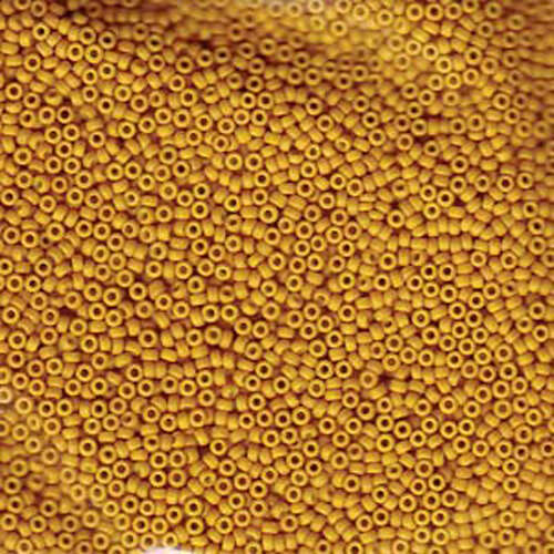 Miyuki 15/0 Rocaille Bead - 15-91233 - Matte Opaque Mustard - 250gm Bag