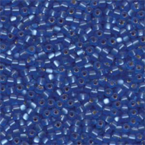 Miyuki 8/0 Triangle Bead - TR8-19F - Matte Silver Lined Sapphire - 250gm Bag