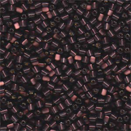 Miyuki 8/0 Triangle Bead - TR8-2432F - Matte Silver Lined Dark Smoky Amethyst - 250gm Bag