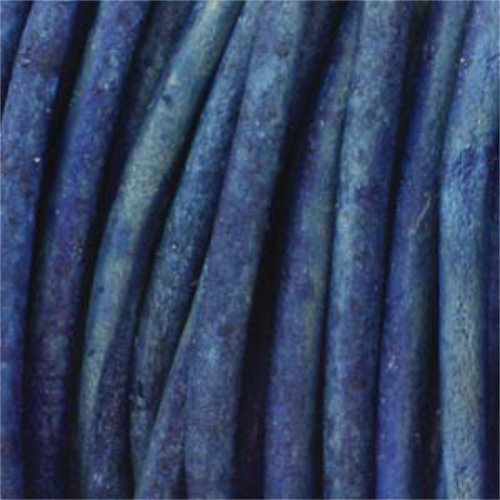0.5mm Indian Leather Antique Blue - 25 Yards - 22.5 Metres Roll