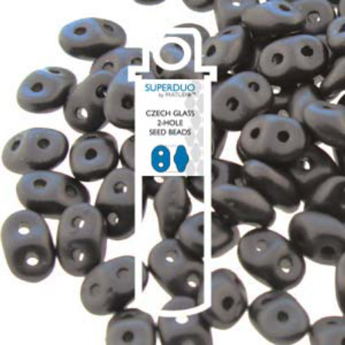 Super Duo 2.5mm x 5mm - DU0502010-29400 - Matte Metallic Black - 22.5gm Tube