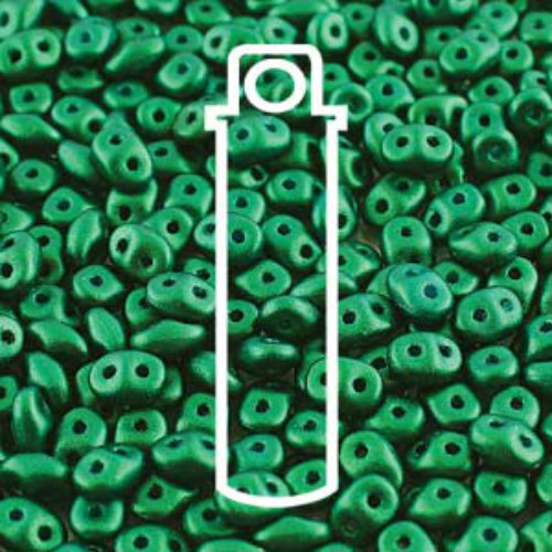 Super Duo 2.5mm x 5mm - DU0502010-24105 - Gold Shine Dark Green - 22.5gm Tube