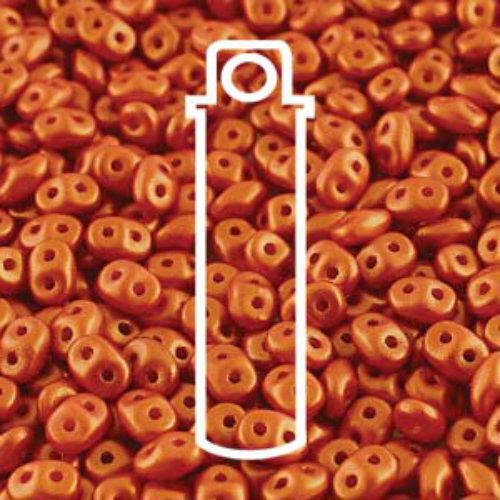 Super Duo 2.5mm x 5mm - DU0502010-24106 - Gold Shine Brick Red - 22.5gm Tube