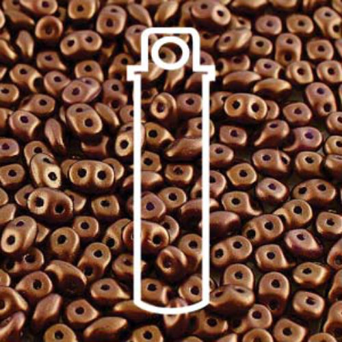 Super Duo 2.5mm x 5mm - DU0502010-24107 - Gold Shine Saddle Brown - 22.5gm Tube
