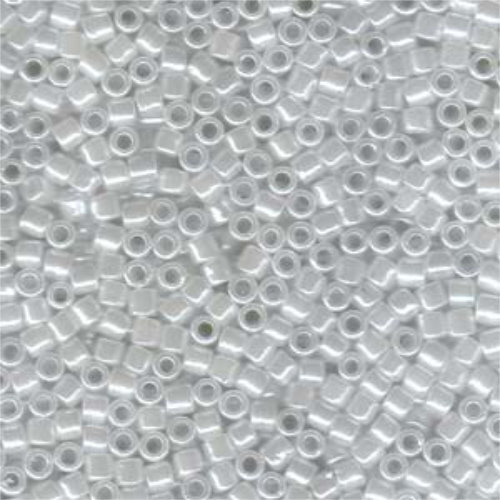 Miyuki 8/0 Delica Bead - DBL-0231 - Crystal Lined White Luster - 100gm Bag