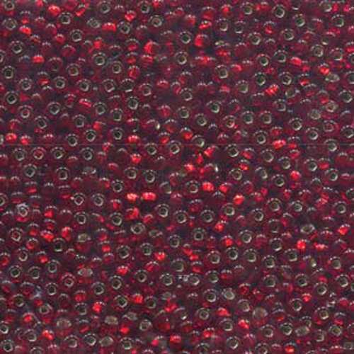 Preciosa 8/0 Rocaille Seed Beads - SB8-97070 - Silver Lined Light Ruby - 250gm Bag