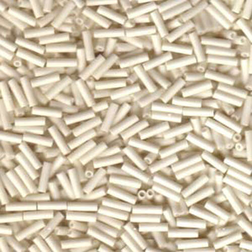 Miyuki 6mm Bugle Bead - BGL2-92021-TB - Matte Opaque Cream - 250gm Bag