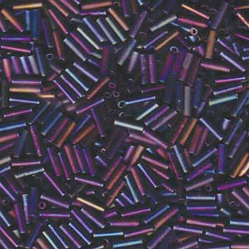 Miyuki 6mm Bugle Bead - BGL2-9401FR-TB - Matte Black AB - 250gm Bag