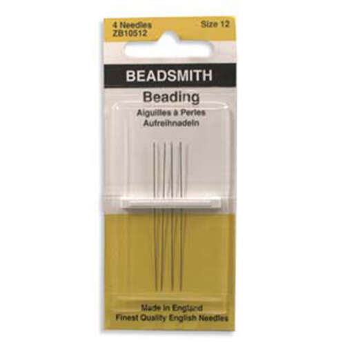 John James - English Beading Needles - 4 Pack Size 12 - ZB10512
