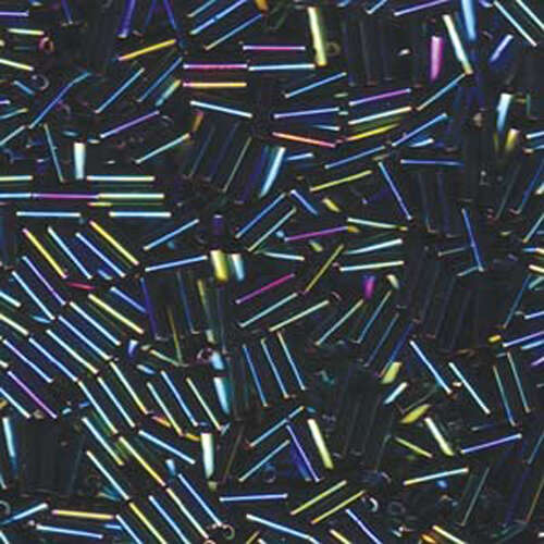 Miyuki 6mm Bugle Bead - BGL2-9455-TB - Metallic Variegated Blue Iris - 250gm Bag