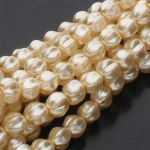 4mm Cream Melon Round Beads - 120 Bead Strand - 70440