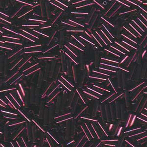 Miyuki 6mm Bugle Bead - BGL2-9460-TB - Metallic Dark Raspberry - 250gm Bag