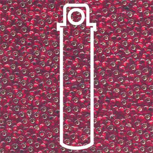 Preciosa 8/0 Rocaille Seed Beads - SB8-97090 - Silver Lined Ruby - 22gm Tube