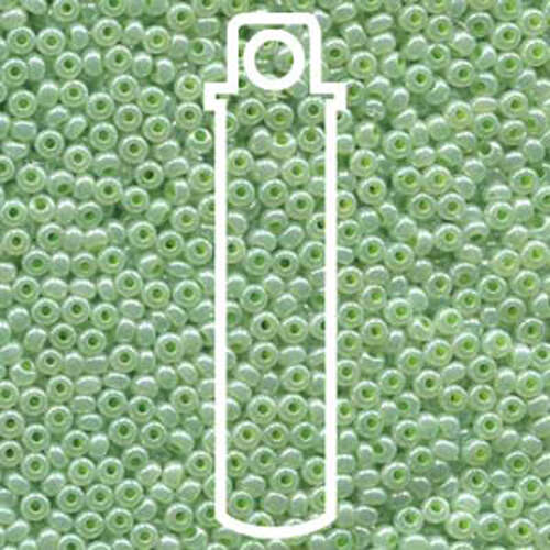 Preciosa 8/0 Rocaille Seed Beads - SB8-37154 - Light Green Ceylon - 22gm Tube
