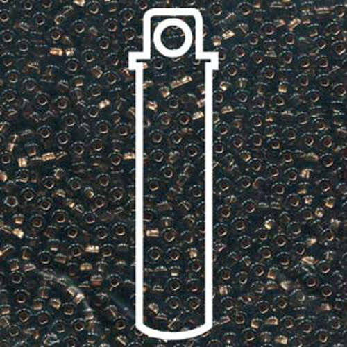 Preciosa 8/0 Rocaille Seed Beads - SB8-49010 - Copper Lined Black Diamond - 22gm Tube