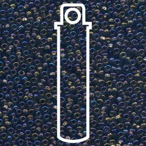 Preciosa 8/0 Rocaille Seed Beads - SB8-49019 - Copper Lined Black Diamond AB - 22gm Tube
