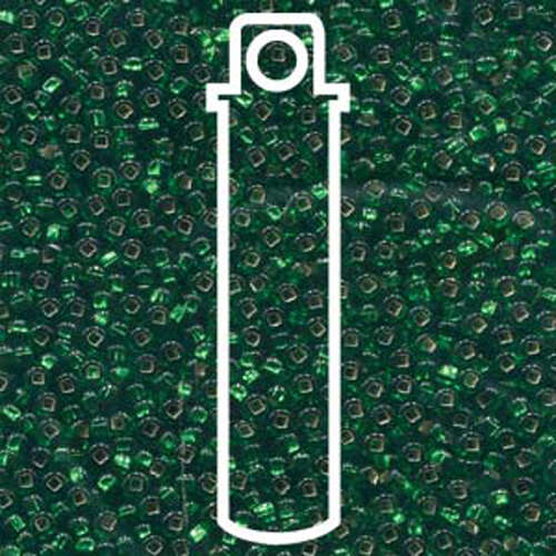 Preciosa 8/0 Rocaille Seed Beads - SB8-57060 - Green Silver Lined - 22gm Tube