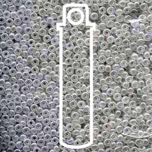 Preciosa 8/0 Rocaille Seed Beads - SB8-57102 - White Pearl - 22gm Tube