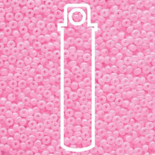 Preciosa 8/0 Rocaille Seed Beads - SB8-57573 - Pink Ceylon AB - 22gm Tube