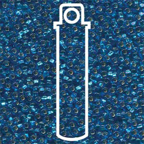 Preciosa 6/0 Rocaille Seed Beads - SB6-67150 - Silver Lined Dark Aqua - 20gm Tube